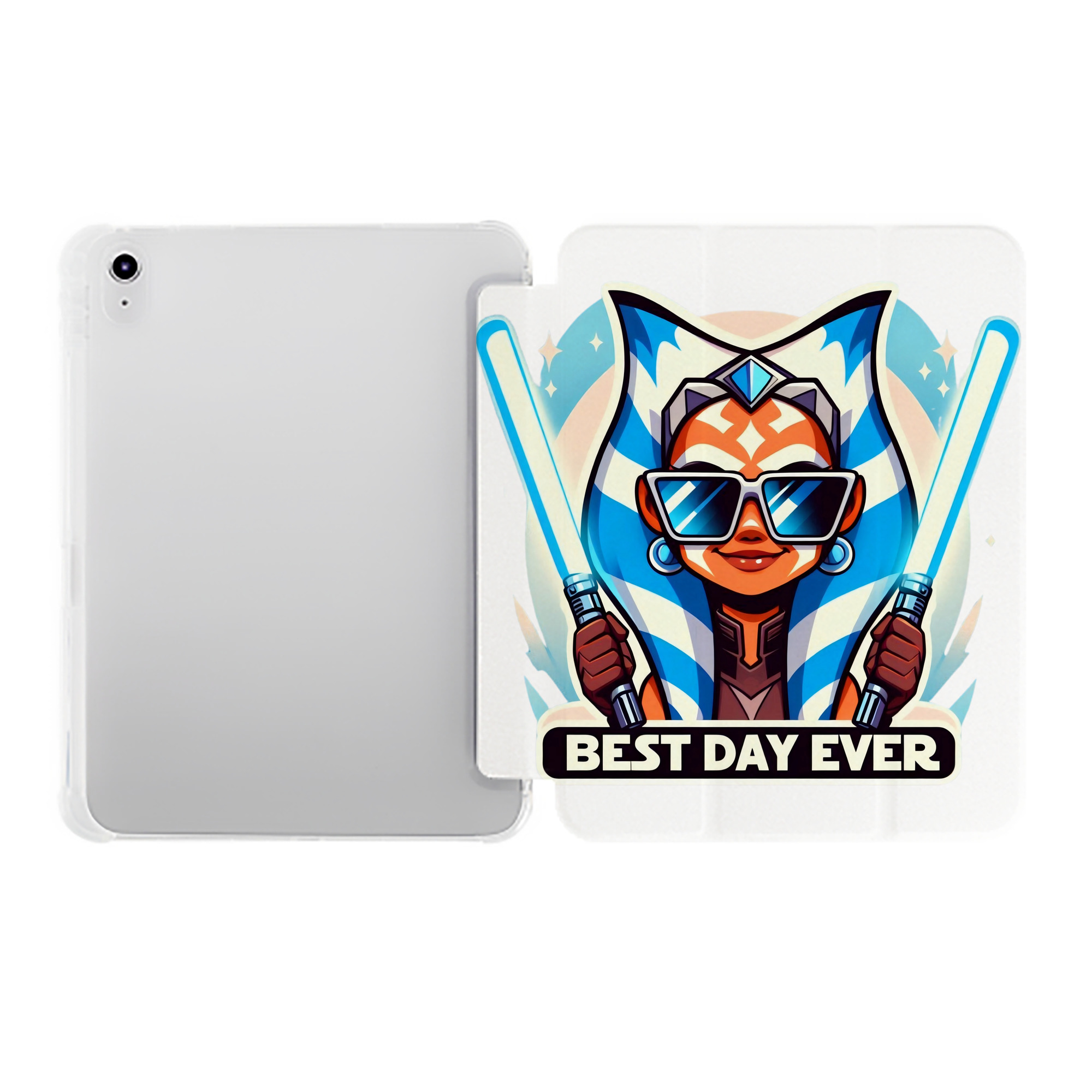 （画像用） スター・ウォーズ Star Wars IPad ケース ペン収納付き 三つ折りスタンド PUレザー×シリコン 対応機種9.5/10.5/10.9インチ